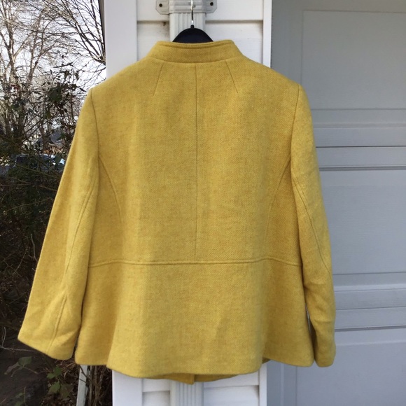 NWT Talbots Beautifully Made Yellow Wool Blazer - Picture 6 of 7